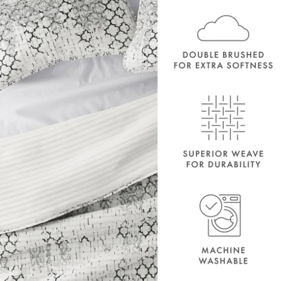 White Trellis Reversible 3-Pc. King Quilt Set-Kirkland's Home Cheap