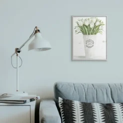 White Tulip Bouquet In A Vase Framed Art Print-Kirkland's Home Discount