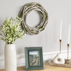 White Twig And Moss Wreath-Kirkland's Home Fashion