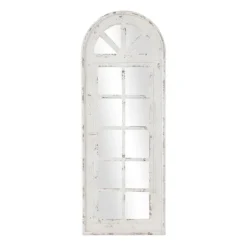 White Vintage Arched Windowpane Mirror-Kirkland's Home Outlet