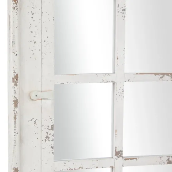 White Vintage Arched Windowpane Mirror-Kirkland's Home Outlet