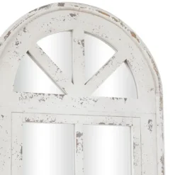 White Vintage Arched Windowpane Mirror-Kirkland's Home Outlet