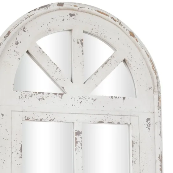 White Vintage Arched Windowpane Mirror-Kirkland's Home Outlet