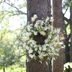 White Wild Daisies Wreath-Kirkland's Home Online