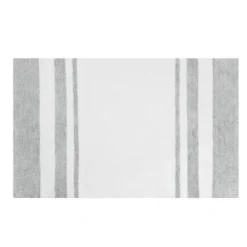 White With Stripe Reversible Bath Mat, 45 In.-Kirkland's Home Shop
