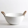 White Wood And Rope Handles Decorative Bowl-Kirkland's Home Best Sale