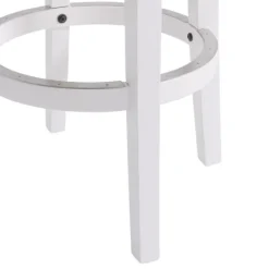 White Wood Backless Swivel 2-Pc. Bar Stool Set-Kirkland's Home Fashion