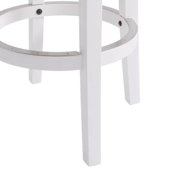 White Wood Backless Swivel 2-Pc. Bar Stool Set-Kirkland's Home Fashion