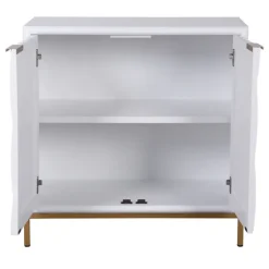 White Wood Basket Weave Cabinet-Kirkland's Home Flash Sale