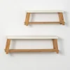White Wood Bench Frame Wall Shelves, Set Of 2-Kirkland's Home New