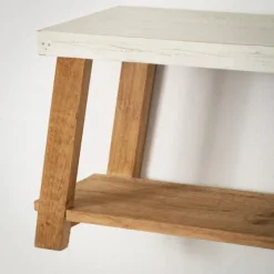 White Wood Bench Frame Wall Shelves, Set Of 2-Kirkland's Home New