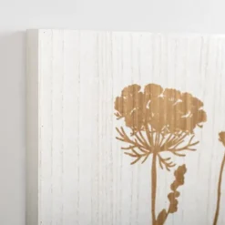 White Wood Botanical I Wall Plaque-Kirkland's Home Hot