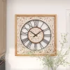 White Wood Farmhouse Square Wall Clock-Kirkland's Home Store