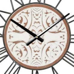 White Wood Farmhouse Square Wall Clock-Kirkland's Home Store