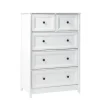 White Wood Five Framed Drawers Dresser-Kirkland's Home Outlet