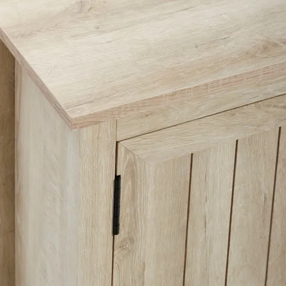 White Wood Grooved Door Tv Stand-Kirkland's Home Hot