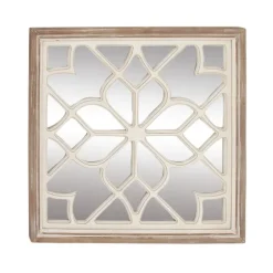 White Wood Lattice Overlay Mirror, 30X30 In.-Kirkland's Home Hot