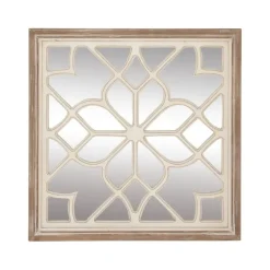 White Wood Lattice Overlay Mirror, 30X30 In.-Kirkland's Home Hot