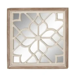 White Wood Lattice Overlay Mirror, 30X30 In.-Kirkland's Home Hot