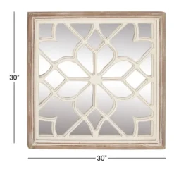 White Wood Lattice Overlay Mirror, 30X30 In.-Kirkland's Home Hot