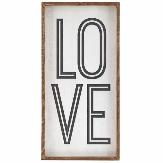 White Wood Love Framed Wall Plaque-Kirkland's Home Cheap