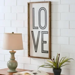White Wood Love Framed Wall Plaque-Kirkland's Home Cheap