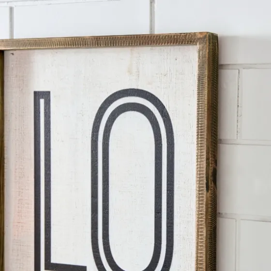 White Wood Love Framed Wall Plaque-Kirkland's Home Cheap