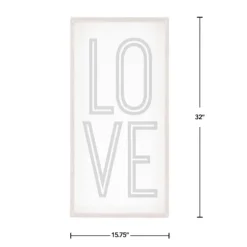 White Wood Love Framed Wall Plaque-Kirkland's Home Cheap