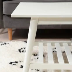 White Wood Midcentury Coffee Table-Kirkland's Home Cheap