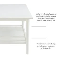 White Wood Midcentury Coffee Table-Kirkland's Home Cheap