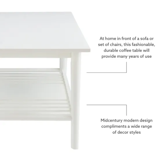 White Wood Midcentury Coffee Table-Kirkland's Home Cheap
