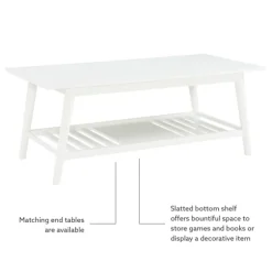 White Wood Midcentury Coffee Table-Kirkland's Home Cheap