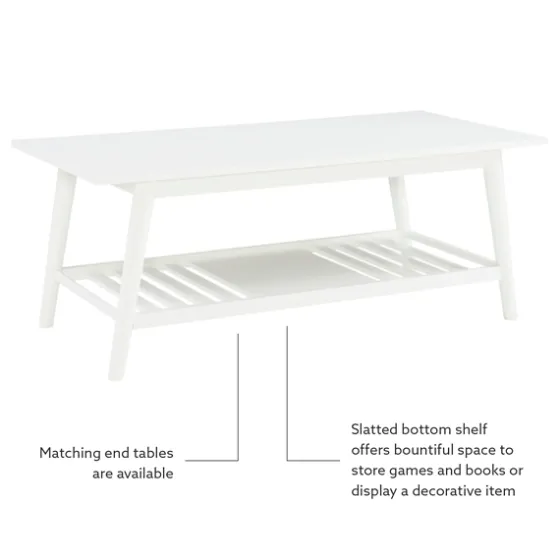 White Wood Midcentury Coffee Table-Kirkland's Home Cheap