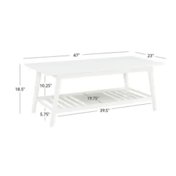 White Wood Midcentury Coffee Table-Kirkland's Home Cheap