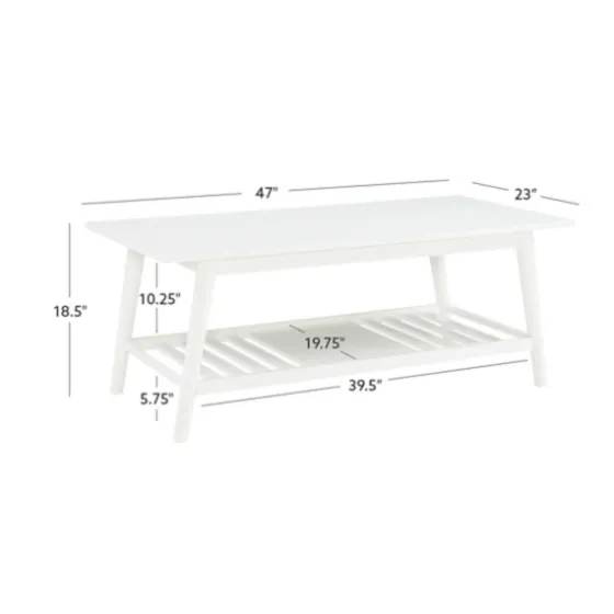 White Wood Midcentury Coffee Table-Kirkland's Home Cheap
