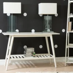 White Wood Midcentury Console Table-Kirkland's Home New