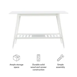 White Wood Midcentury Console Table-Kirkland's Home New