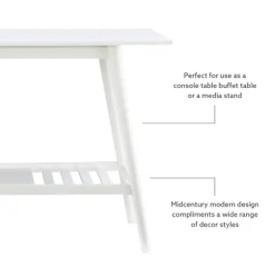 White Wood Midcentury Console Table-Kirkland's Home New