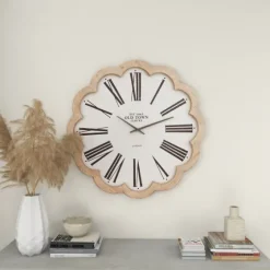 White Wood Scalloped Frame Wall Clock-Kirkland's Home New