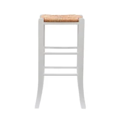 White Wood Seagrass Backless 2-Pc. Bar Stool Set-Kirkland's Home Discount