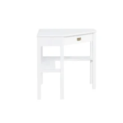 White Wood Single Drawer Corner Desk-Kirkland's Home Discount
