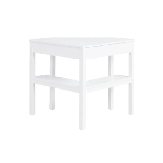 White Wood Single Drawer Corner Desk-Kirkland's Home Discount