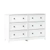 White Wood Six Framed Drawers Dresser-Kirkland's Home Best