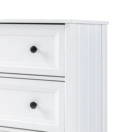 White Wood Six Framed Drawers Dresser-Kirkland's Home Best