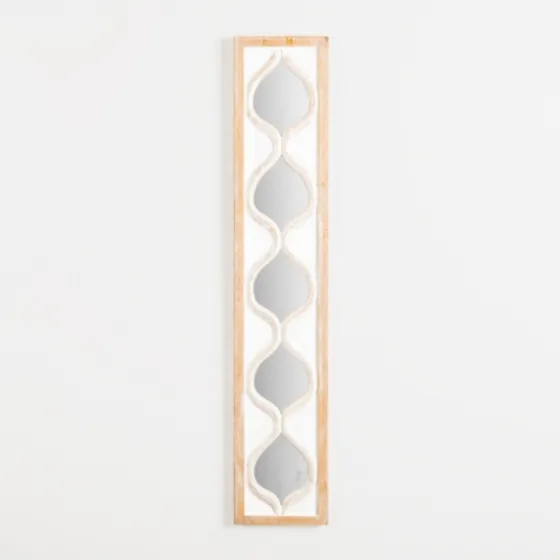 White Wood Stacked Teardrops Wall Mirror-Kirkland's Home Hot