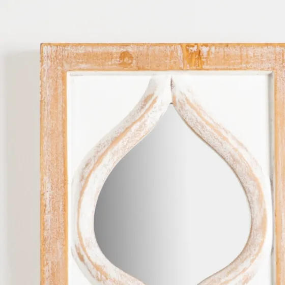 White Wood Stacked Teardrops Wall Mirror-Kirkland's Home Hot