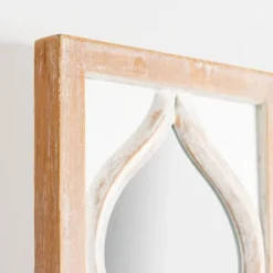 White Wood Stacked Teardrops Wall Mirror-Kirkland's Home Hot