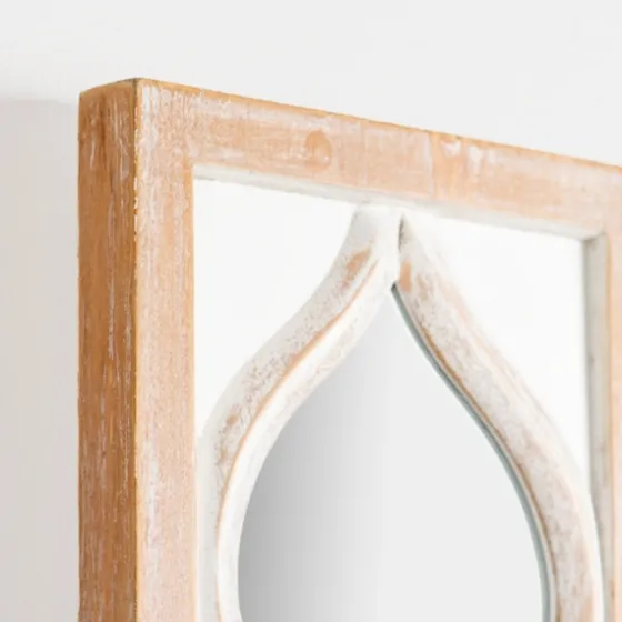 White Wood Stacked Teardrops Wall Mirror-Kirkland's Home Hot