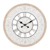 White Wood Vintage Farmhouse Clock-Kirkland's Home Sale