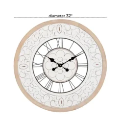 White Wood Vintage Farmhouse Clock-Kirkland's Home Sale